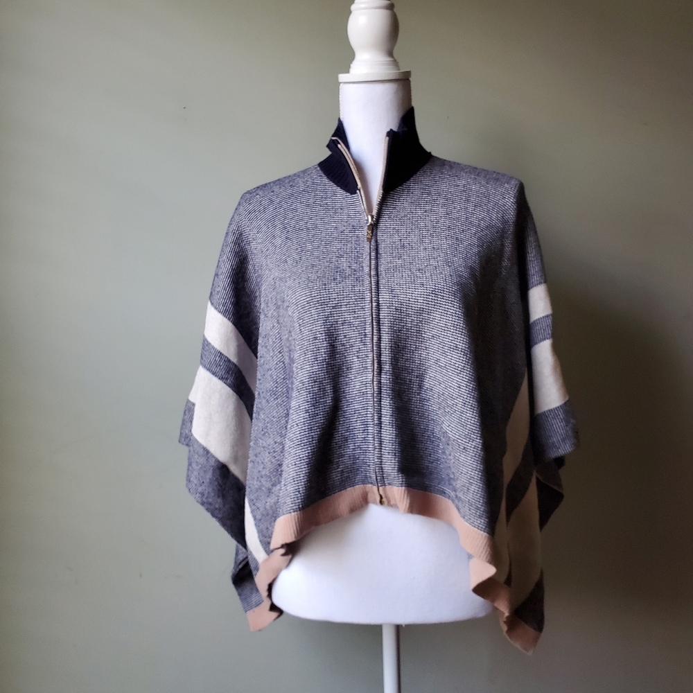 Mayoral Knit Full Zip Pochco Cropped Cardigan Size 8 Oversized